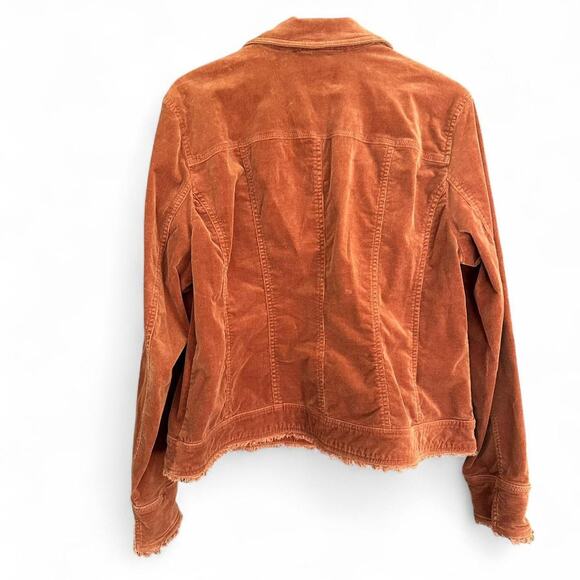 Tribal rust colored corduroy jacket, size 14 - Picture 4 of 4